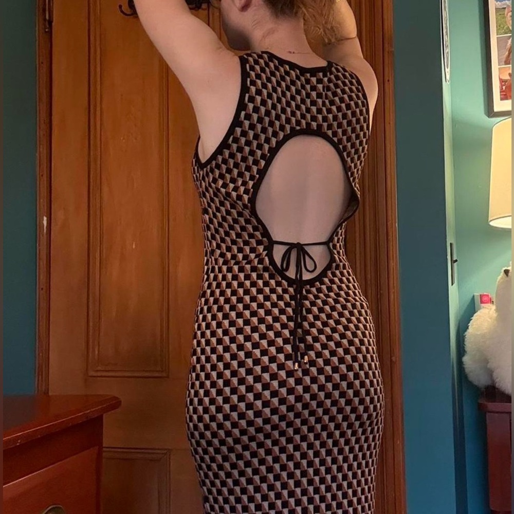 Runaway The Label Geometric Knit Dress